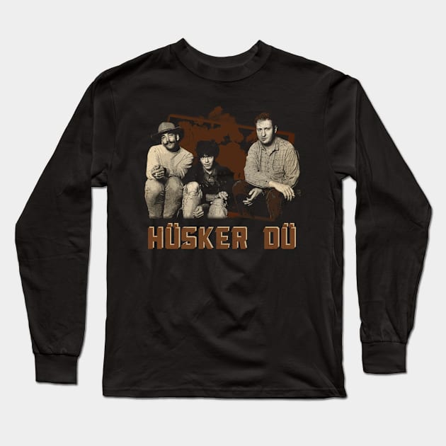 Hüsker Dü Anarchy And Anthems In Technicolor Long Sleeve T-Shirt by Insect Exoskeleton